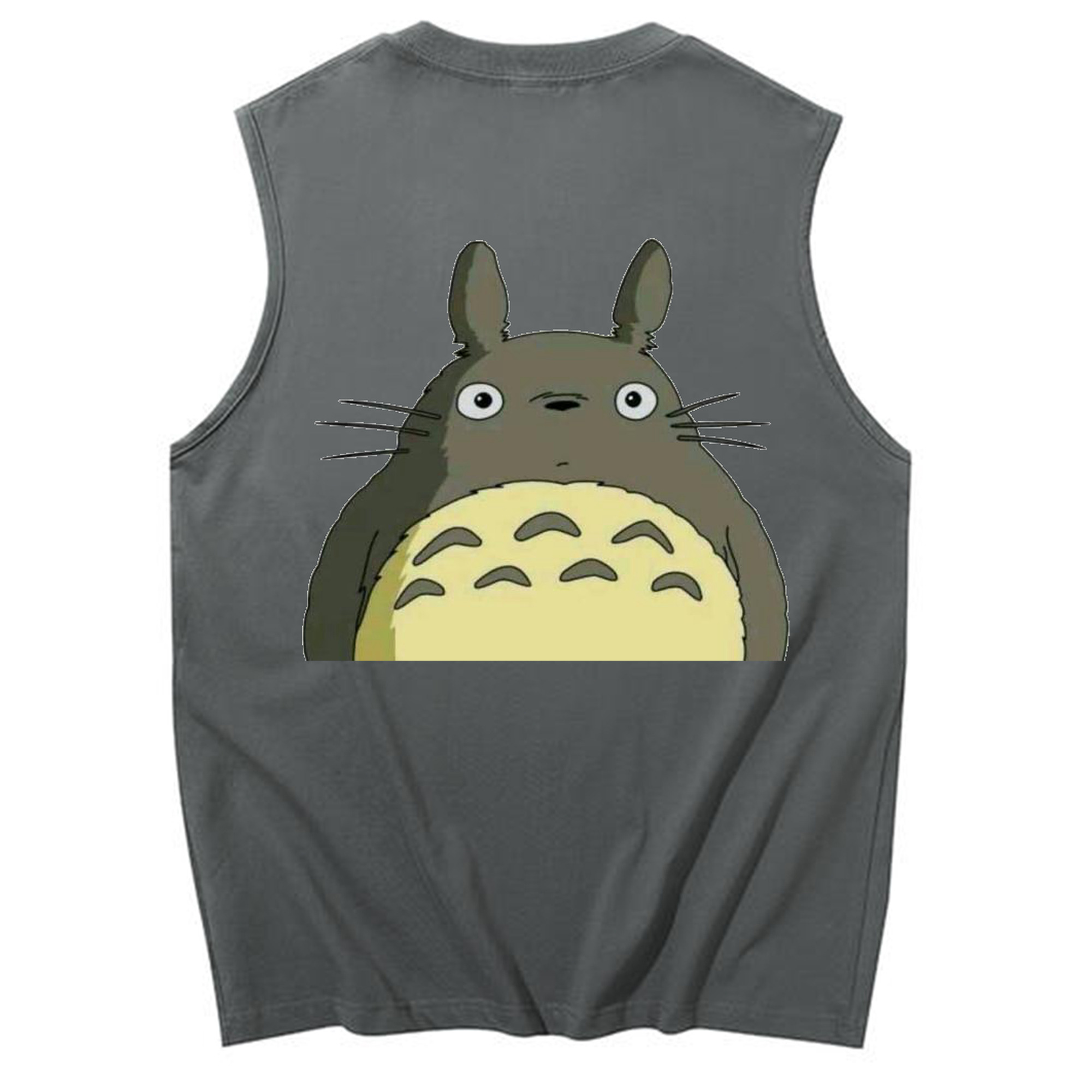 （画像用） となりのトトロ 草壁メイ 草壁サツキ My Neighbor Totoro Satsuki Kusakabe Mei Kusakabe コットン100％タンクトップ（背面プリント）